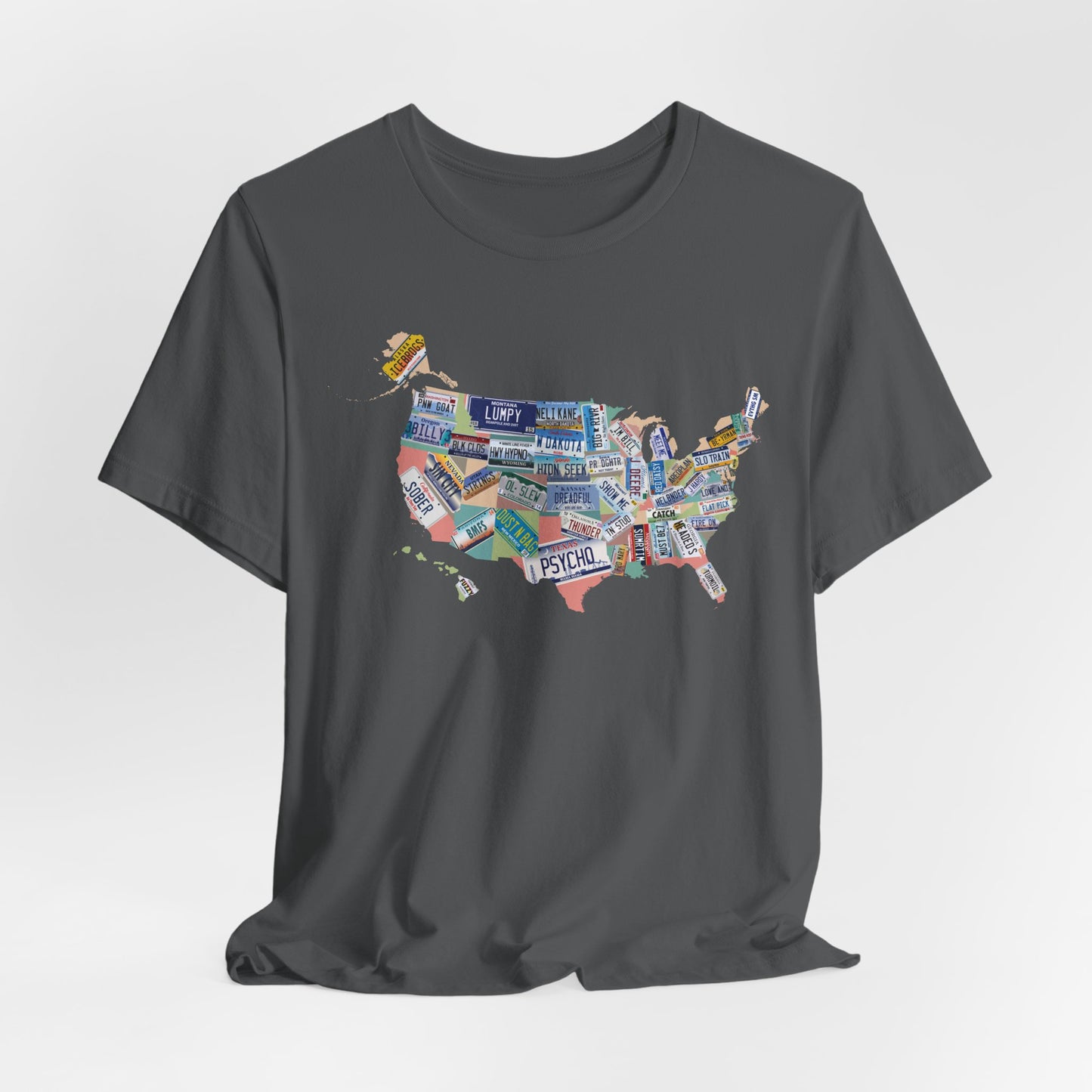 BMFS Inspired States and Plates Tee | Map of US - 50 BMFS Themed License Plates