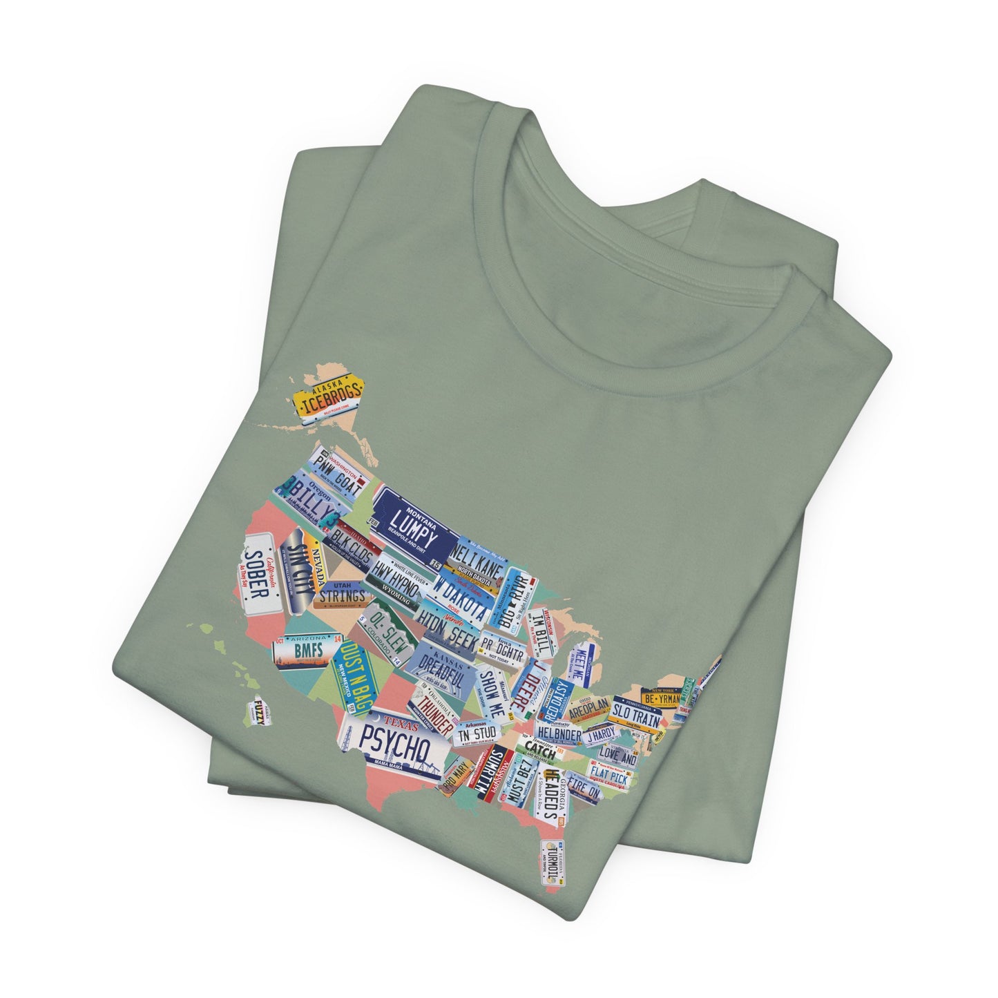 BMFS Inspired States and Plates Tee | Map of US - 50 BMFS Themed License Plates
