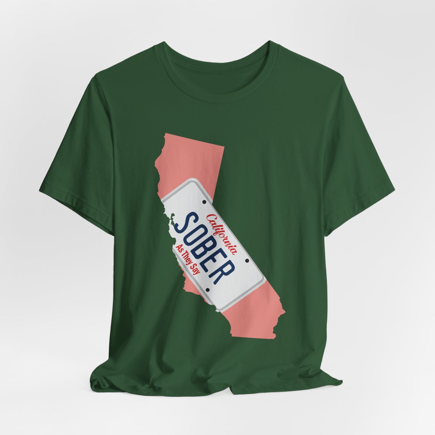 BMFS Inspired States and Plates Tee | California Sober BMFS Themed License Plate T-shirt