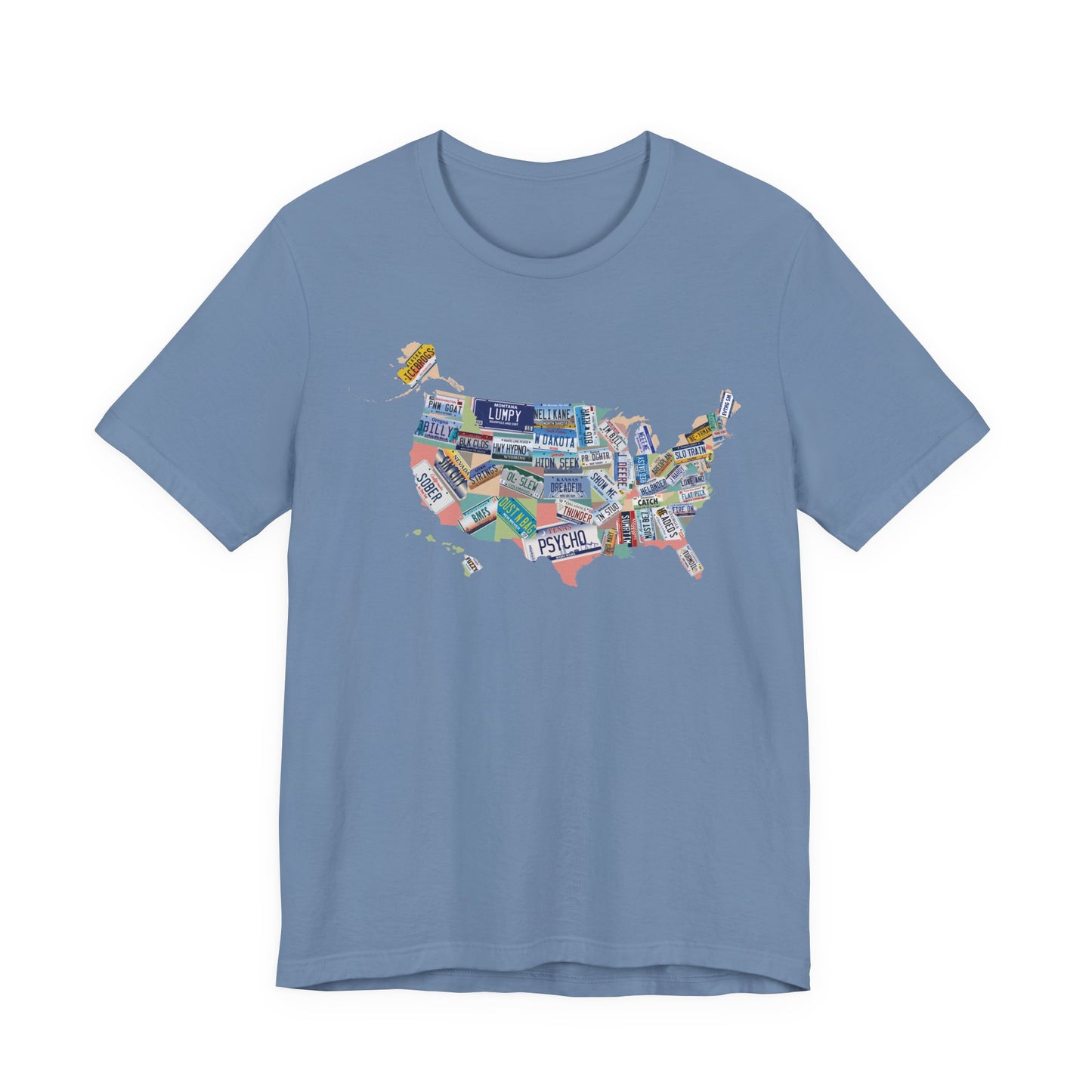 BMFS Inspired States and Plates Tee | Map of US - 50 BMFS Themed License Plates