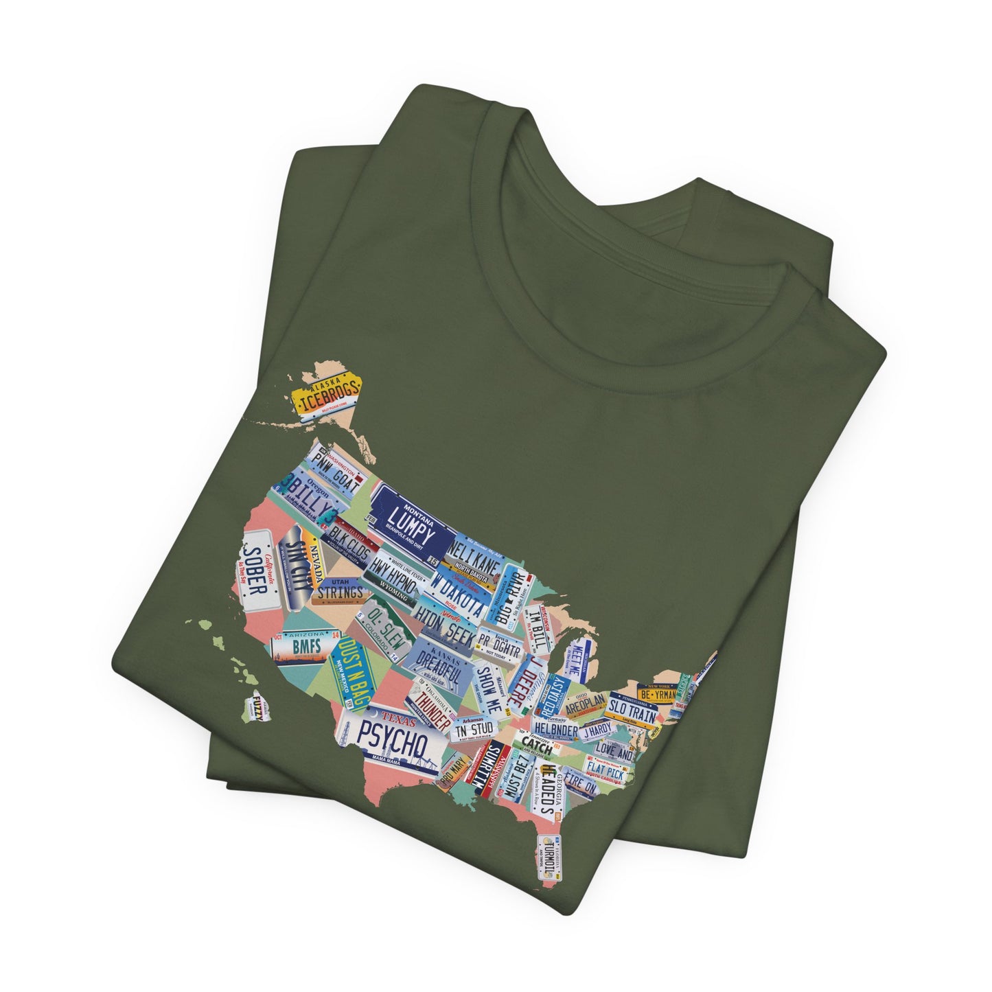 BMFS Inspired States and Plates Tee | Map of US - 50 BMFS Themed License Plates