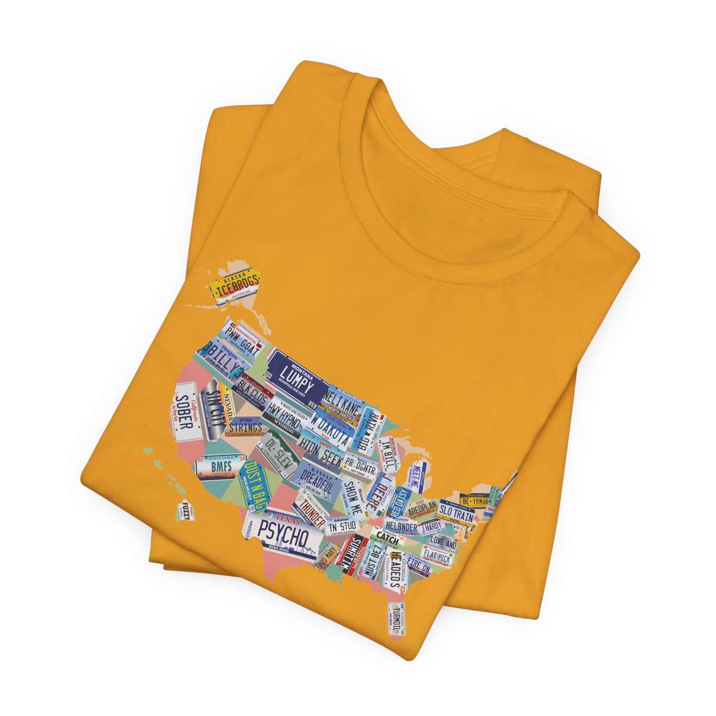BMFS Inspired States and Plates Tee | Map of US - 50 BMFS Themed License Plates