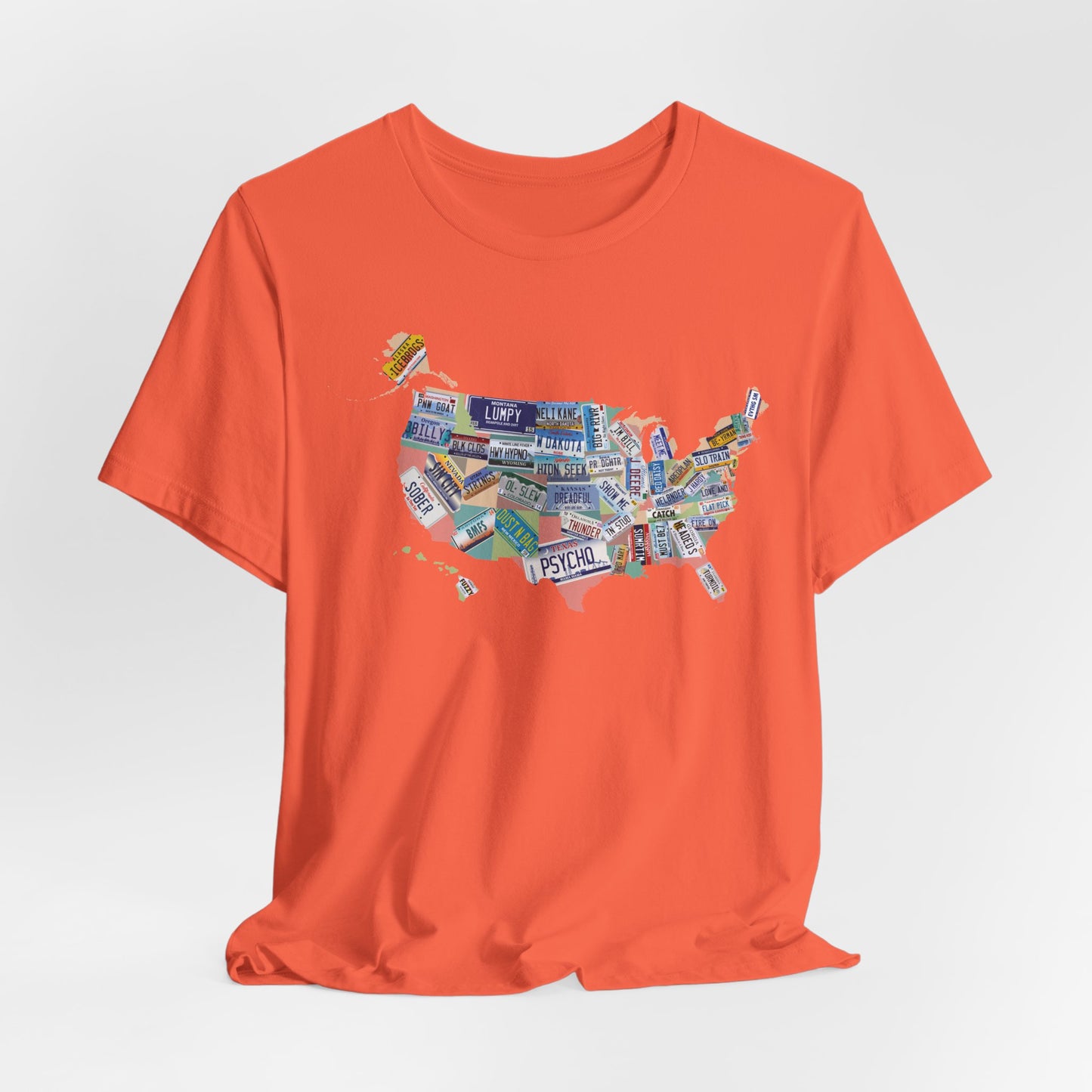BMFS Inspired States and Plates Tee | Map of US - 50 BMFS Themed License Plates