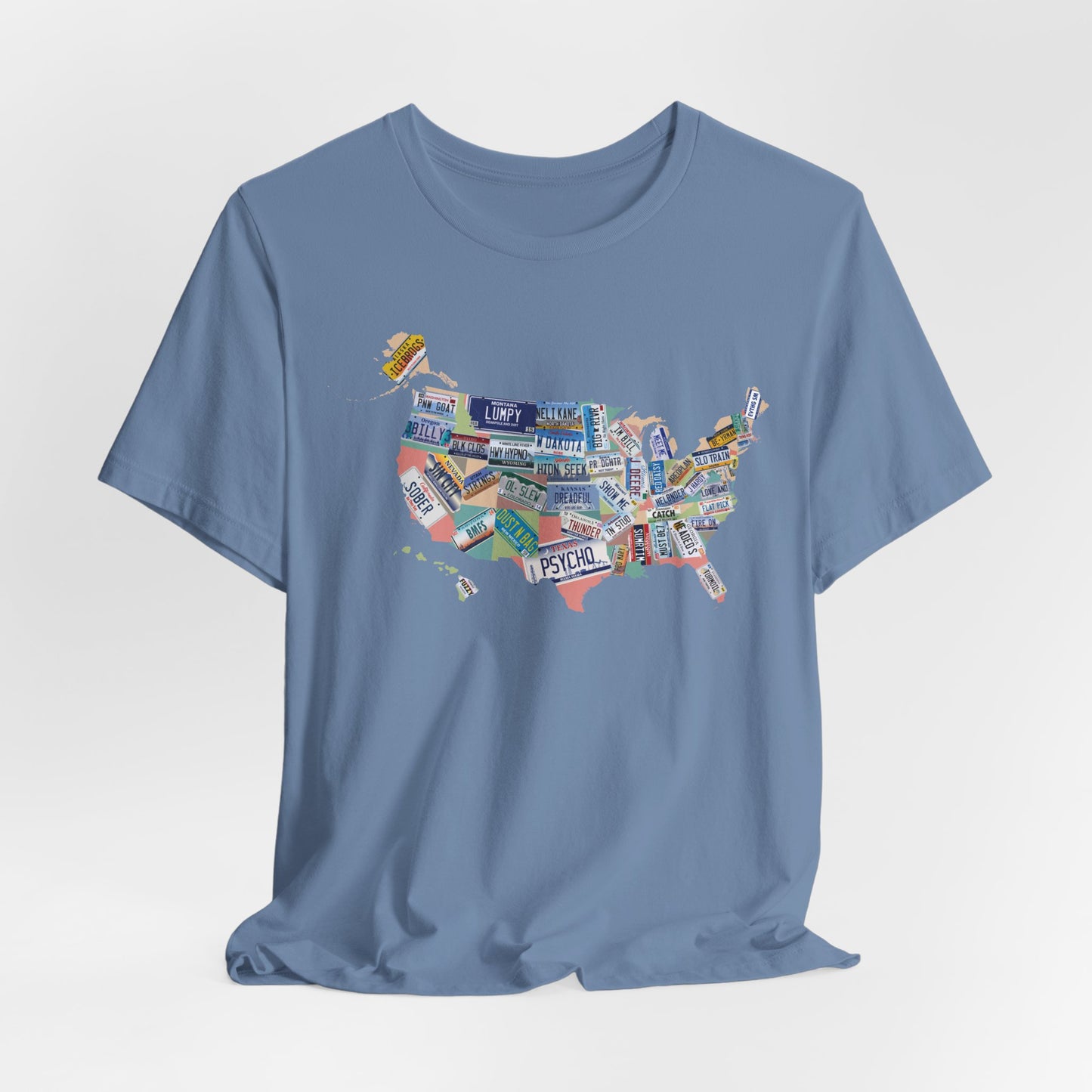 BMFS Inspired States and Plates Tee | Map of US - 50 BMFS Themed License Plates