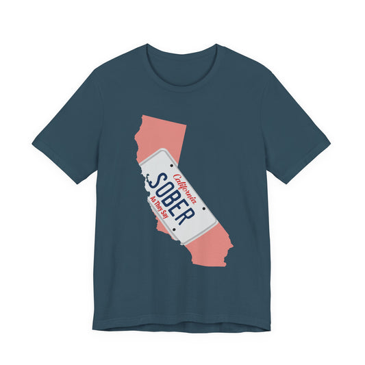 BMFS Inspired States and Plates Tee | California Sober BMFS Themed License Plate T-shirt