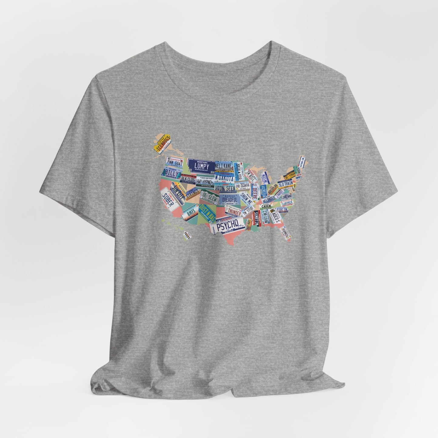 BMFS Inspired States and Plates Tee | Map of US - 50 BMFS Themed License Plates