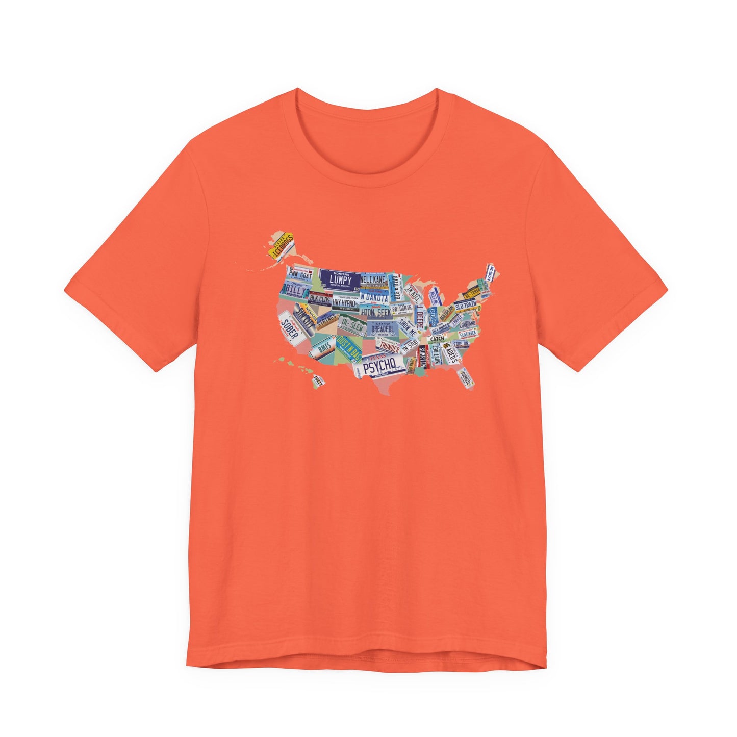 BMFS Inspired States and Plates Tee | Map of US - 50 BMFS Themed License Plates