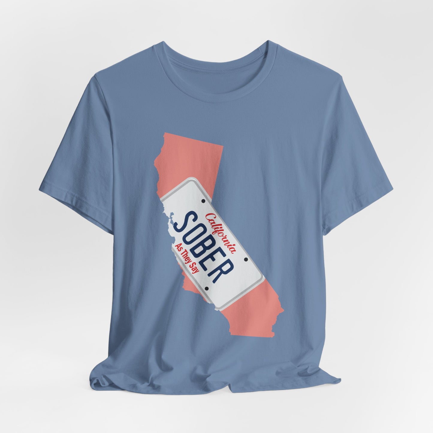 BMFS Inspired States and Plates Tee | California Sober BMFS Themed License Plate T-shirt