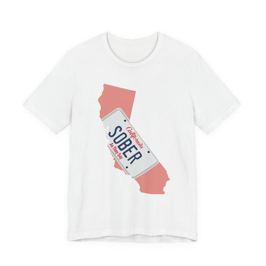 BMFS Inspired States and Plates Tee | California Sober BMFS Themed License Plate T-shirt