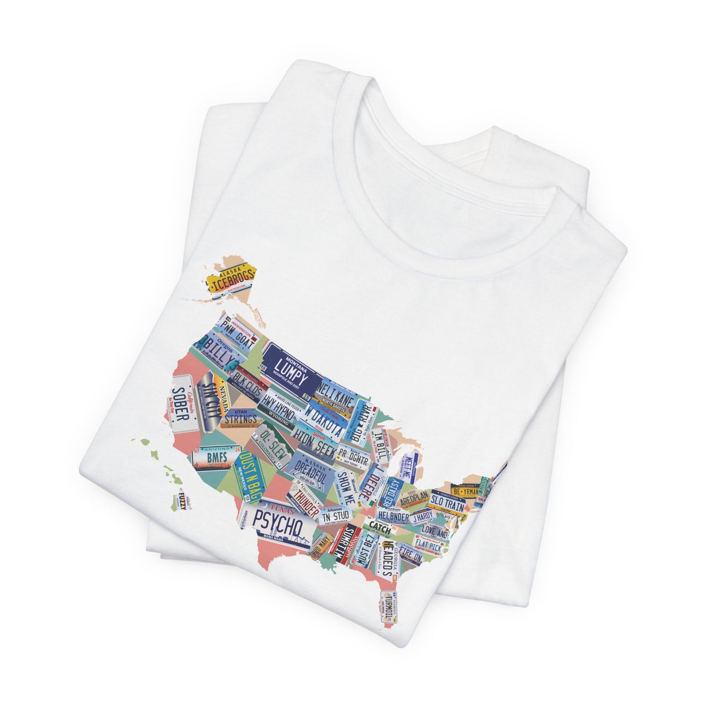 BMFS Inspired States and Plates Tee | Map of US - 50 BMFS Themed License Plates