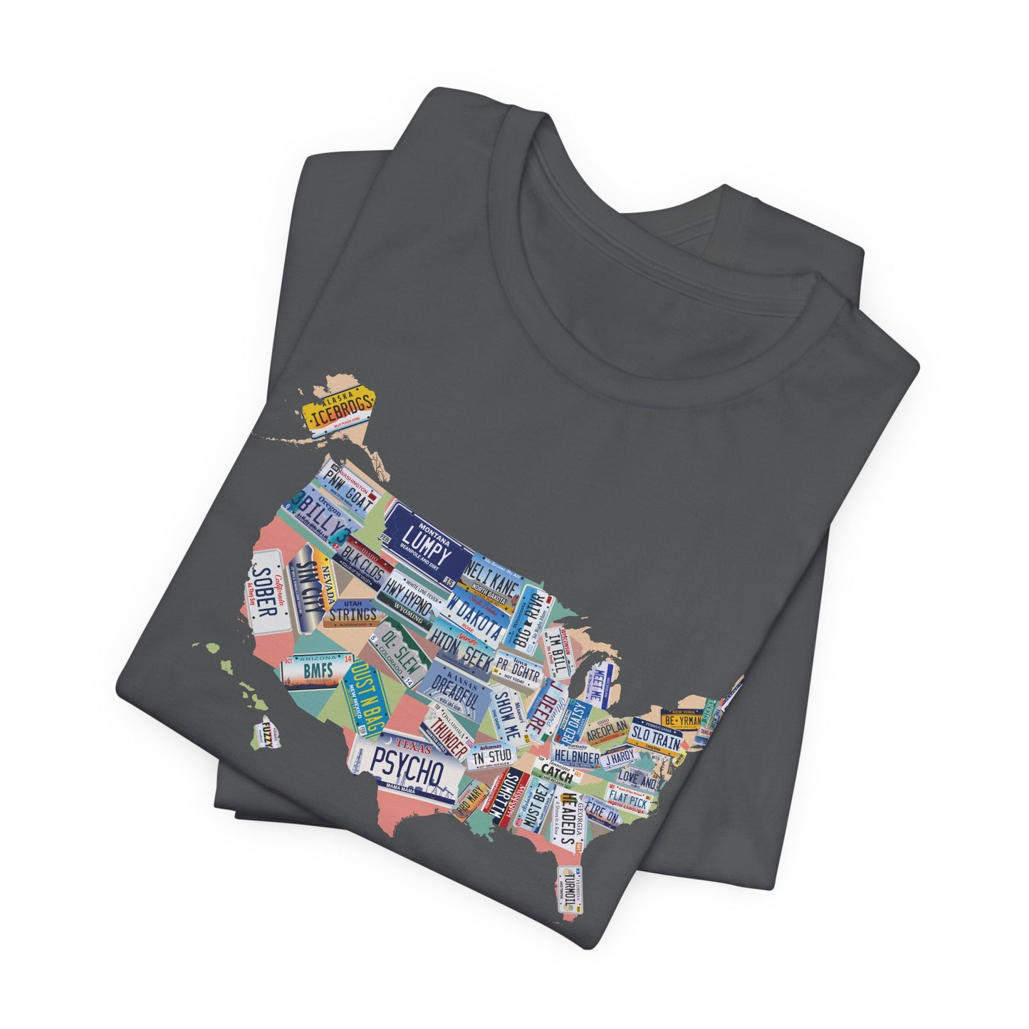 BMFS Inspired States and Plates Tee | Map of US - 50 BMFS Themed License Plates