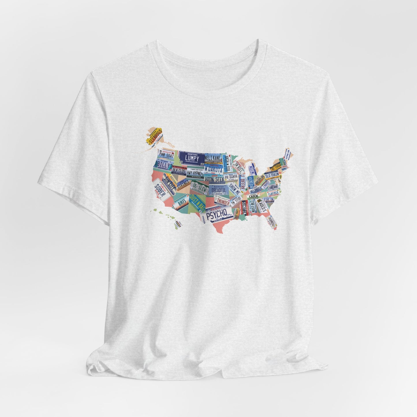 BMFS Inspired States and Plates Tee | Map of US - 50 BMFS Themed License Plates