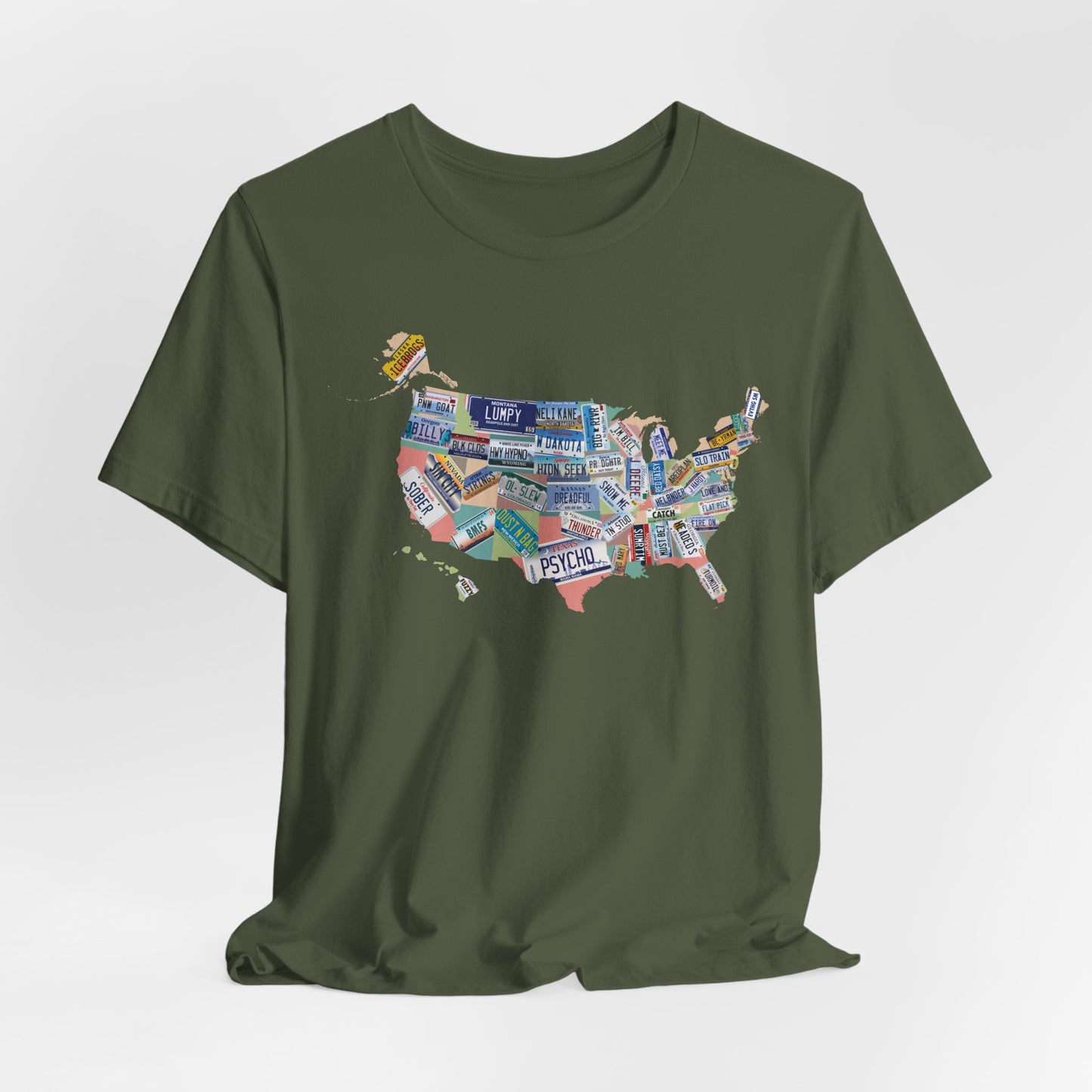 BMFS Inspired States and Plates Tee | Map of US - 50 BMFS Themed License Plates