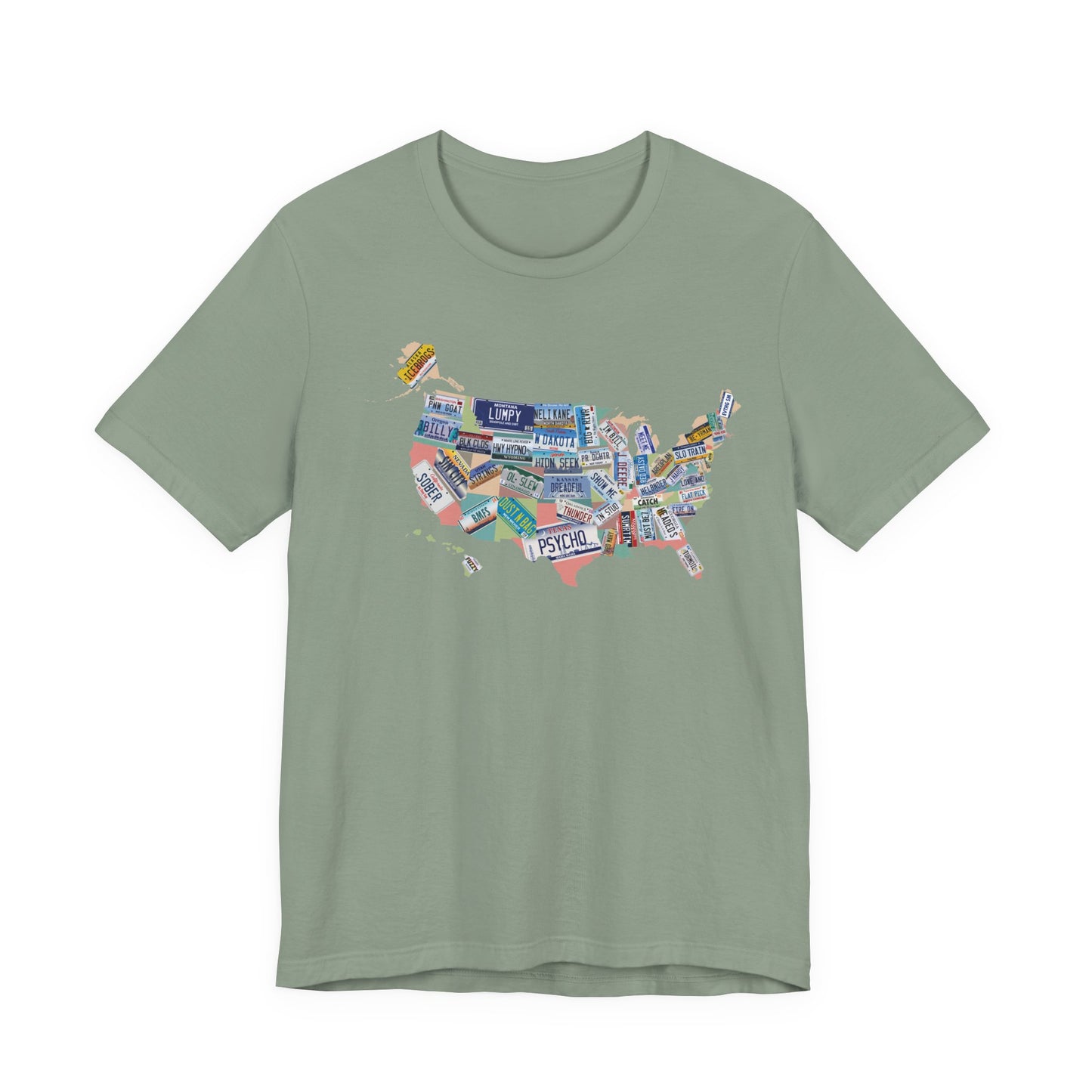BMFS Inspired States and Plates Tee | Map of US - 50 BMFS Themed License Plates