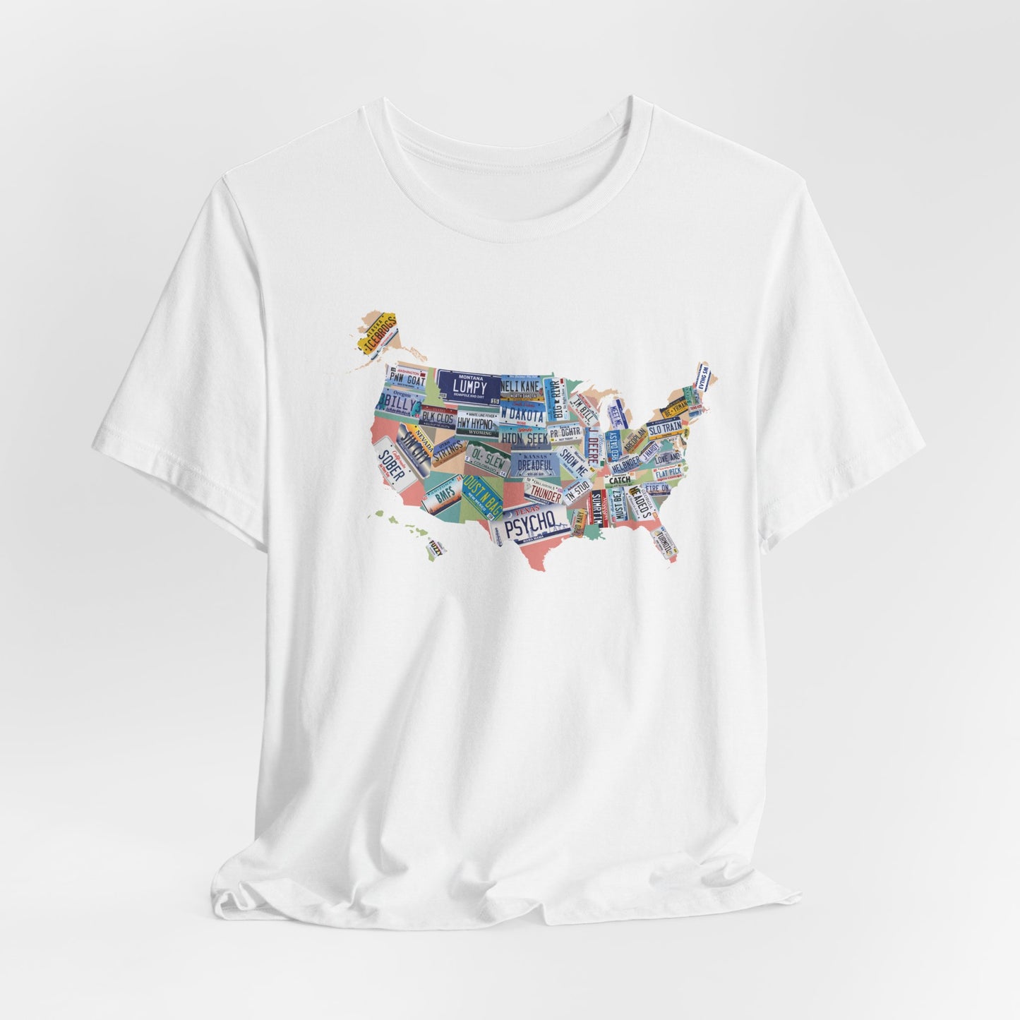 BMFS Inspired States and Plates Tee | Map of US - 50 BMFS Themed License Plates