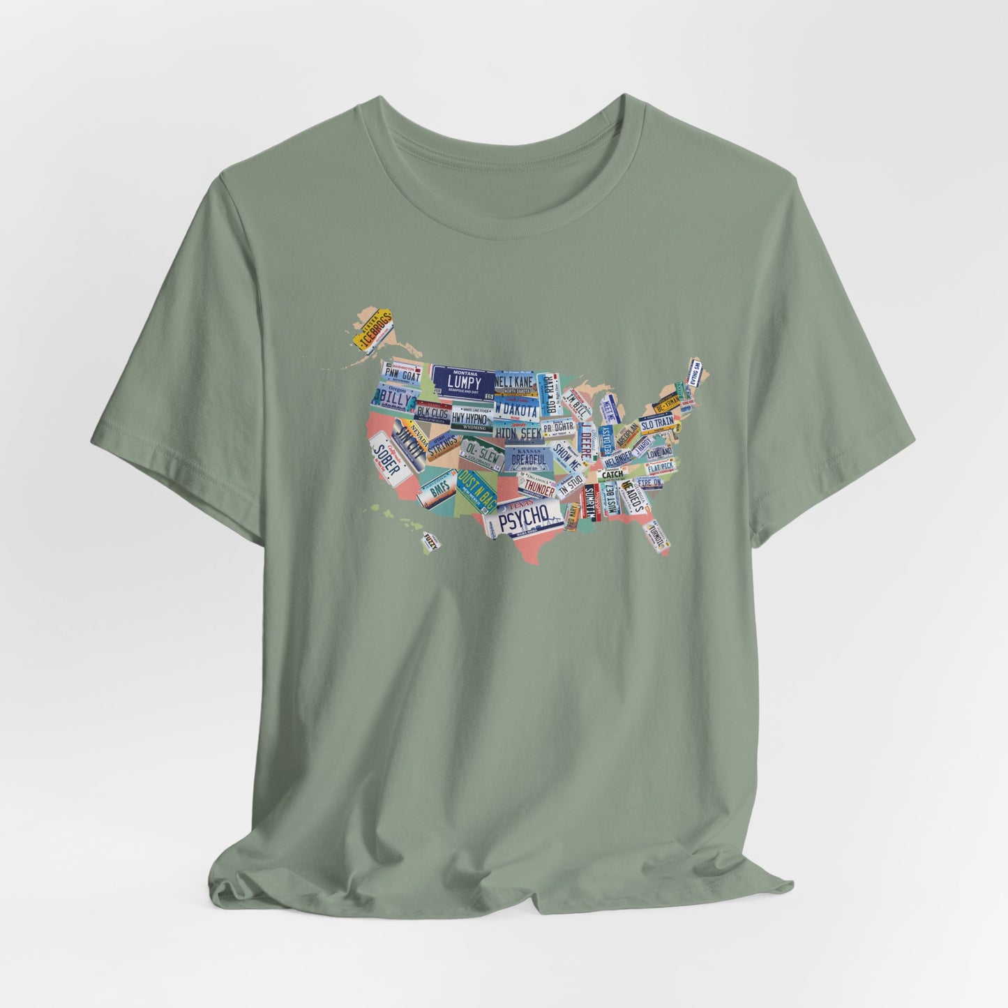 BMFS Inspired States and Plates Tee | Map of US - 50 BMFS Themed License Plates