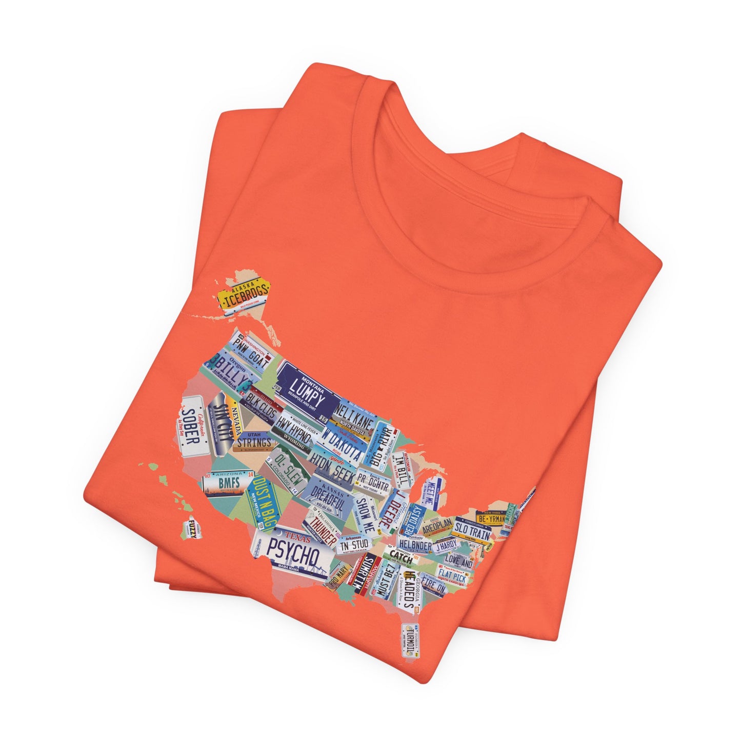 BMFS Inspired States and Plates Tee | Map of US - 50 BMFS Themed License Plates
