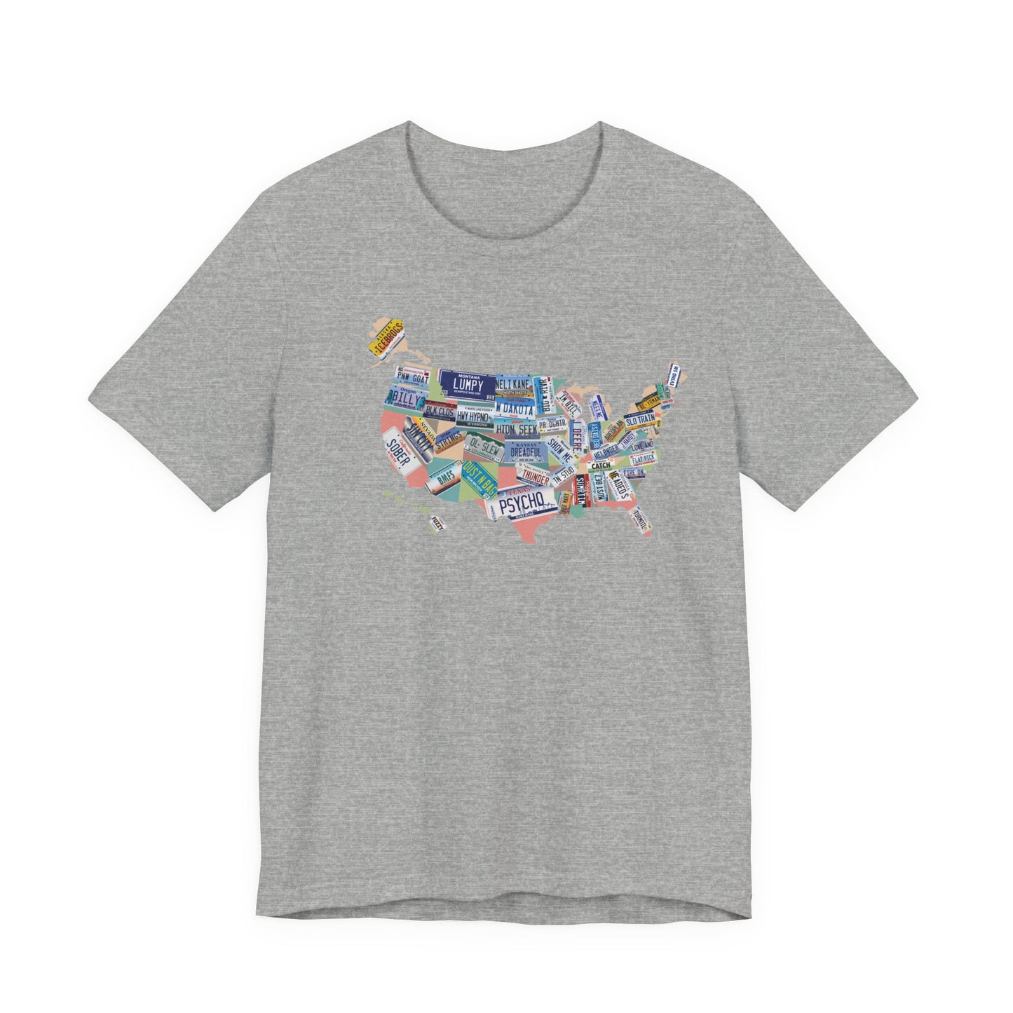 BMFS Inspired States and Plates Tee | Map of US - 50 BMFS Themed License Plates