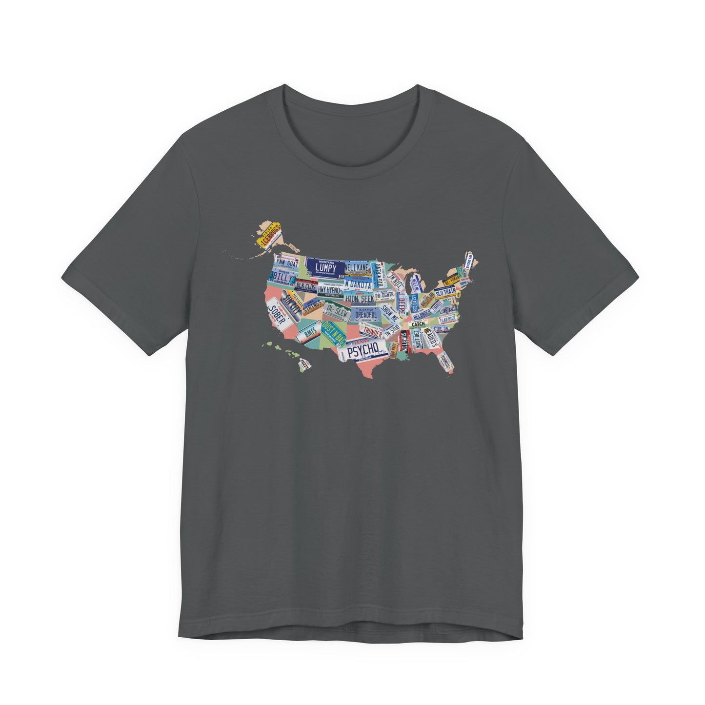 BMFS Inspired States and Plates Tee | Map of US - 50 BMFS Themed License Plates